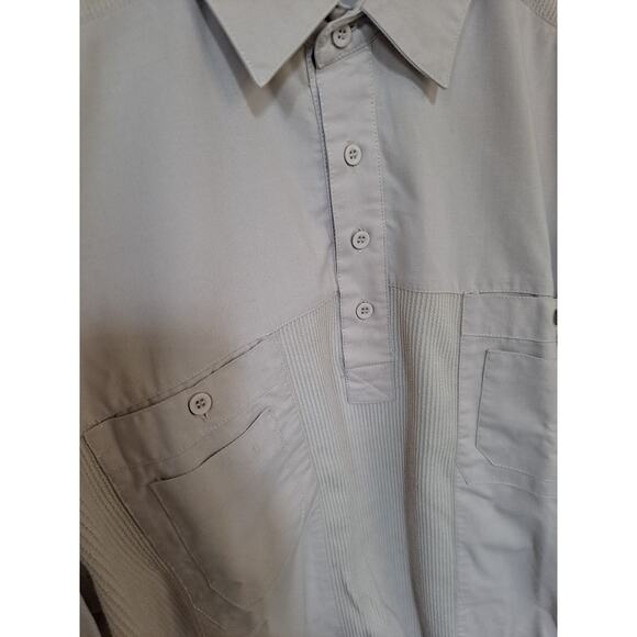 Vintage Palmer Classica Tan Short‎ Sleeve Ribbed Polo Golf Shirt Size Large - Picture 2 of 5